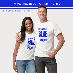 T-shirt Je vote le démocrate bleu
