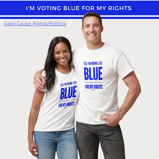 T-shirt Je vote le démocrate bleu (Créateur téléchargé)
