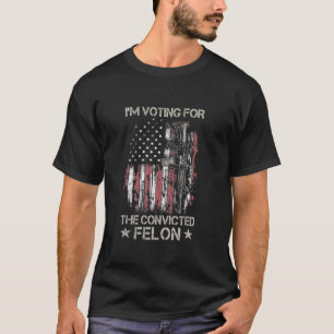 T-shirt Je vote pour le Drapeau américain condamné Donald