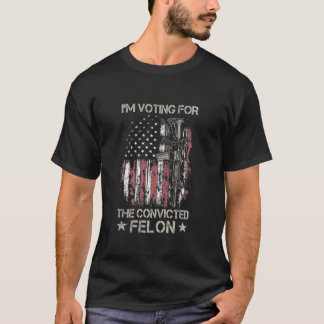 T-shirt Je vote pour le Drapeau américain condamné Donald
