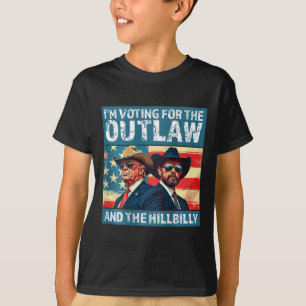 T-shirt Je vote pour l'hors-la-loi et le Trump à la collin