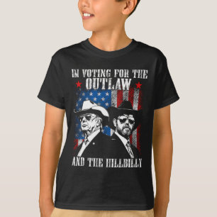 T-shirt Je vote pour l'Outlaw et le Hillbilly Trump
