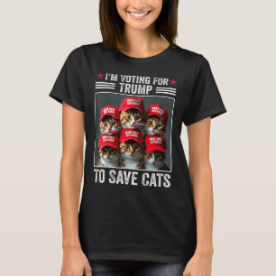 T-shirt Je vote pour Trump pour sauver les chats Trump 202