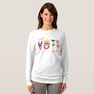 T-shirt Je Voterai Pour Son Élection Rainbow Modern