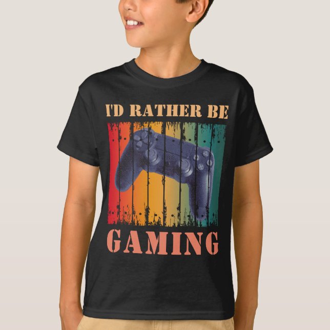 T-SHIRT JE VOUDRAIS PLUTÔT JOUER (Devant)