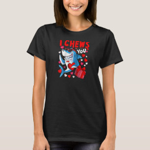 T-shirt Je vous Chews Heart Shark Valentine's Day Shark Bo