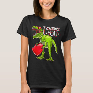 T-shirt Je vous mâche la Saint-Valentin T Rex Dinosaure Ch