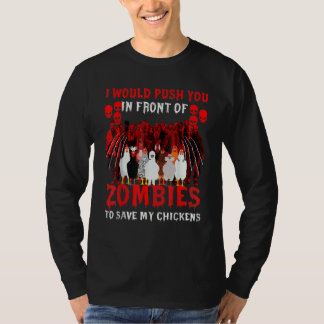 T-shirt Je Vous Poussais Devant Les Zombies Pour Sauver Mo