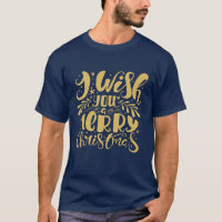 Je vous souhaite un joyeux Noël de typographie or