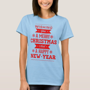 T-shirt Je vous souhaite un joyeux Noël et une bonne année