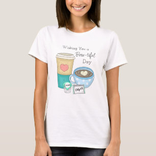T-shirt Je vous souhaite une journée riche   Coffee Pun