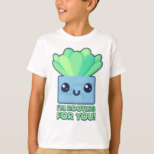 T-shirt Je vous soutiens ! Pun Plante Succulent