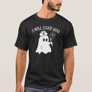 T-shirt Je Vous Te Te Te Fantôme Infirmière Halloween Vête