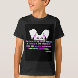 T-shirt Je Vous Vois, Garçons De Pâques Gros Noir Basique 