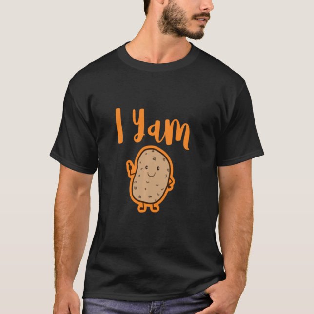 T-shirt Je Yam Elle Est Mon Sweet Pomme De Terre Matching  (Devant)