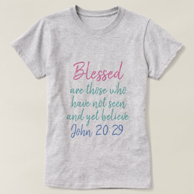 T-shirt Jean 20:29 béni (Design devant)