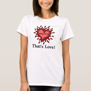 T-shirt Jean 3:16 C'est l'amour, la bible citation d'amour