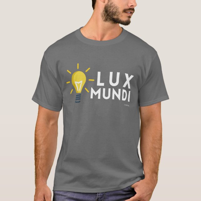 T-shirt Jean 8:12 : Lux Mundi (Lumière du Monde) (Devant)