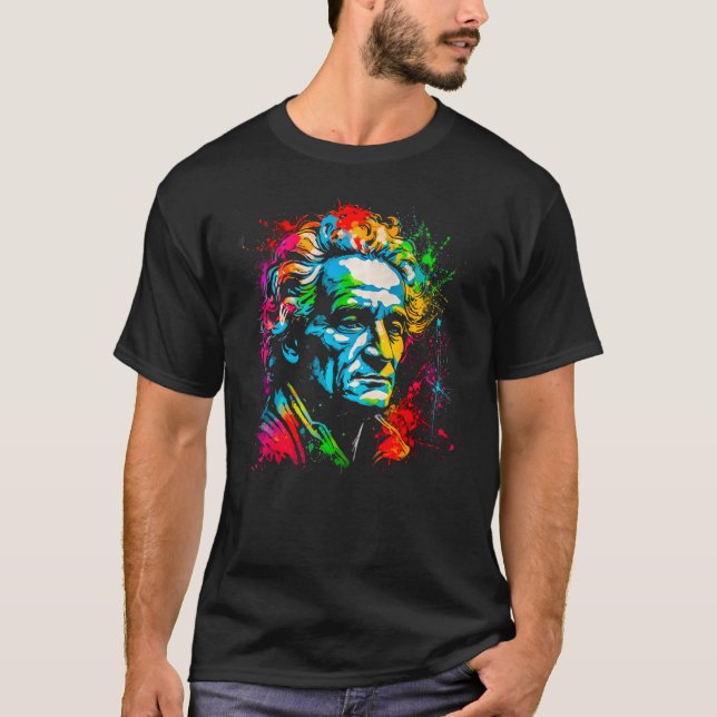 T-shirt Jean Jacques Rousseau Philosophe 1 (Devant)
