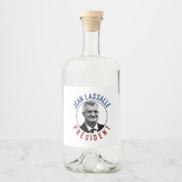 T-Shirt Jean Lassalle Präsident 2022 Alkoholflaschenetikett