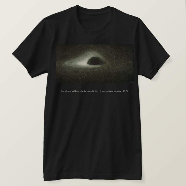 T-shirt Jean-Pierre Luminet's Black Hole (1979) (Design devant)