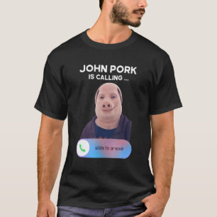 T-shirt Jean Pork Appelle Répondre à l'appel Téléphone