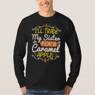 T-shirt J'échangerai ma soeur Apple Funny Candy Dessert fe