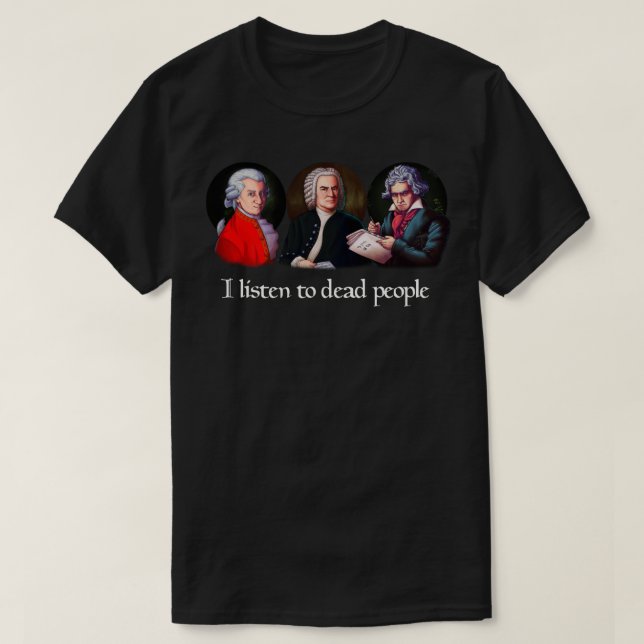 T-shirt J'écoute les morts dans 10 minutes Sticker (Design devant)
