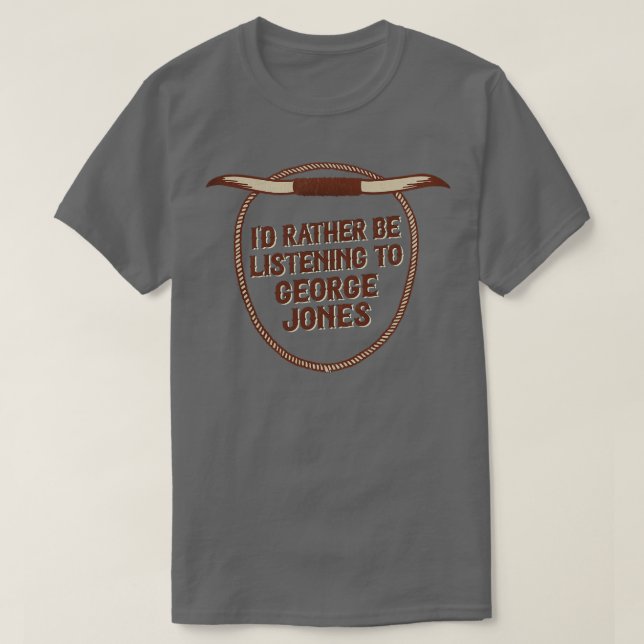 T-shirt J'Écoute Plutôt George Jones (Design devant)