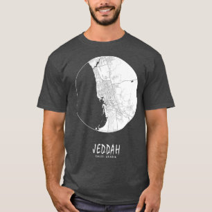 T-shirt Jeddah Makkah Arabie Saoudite Plan de la ville Ple