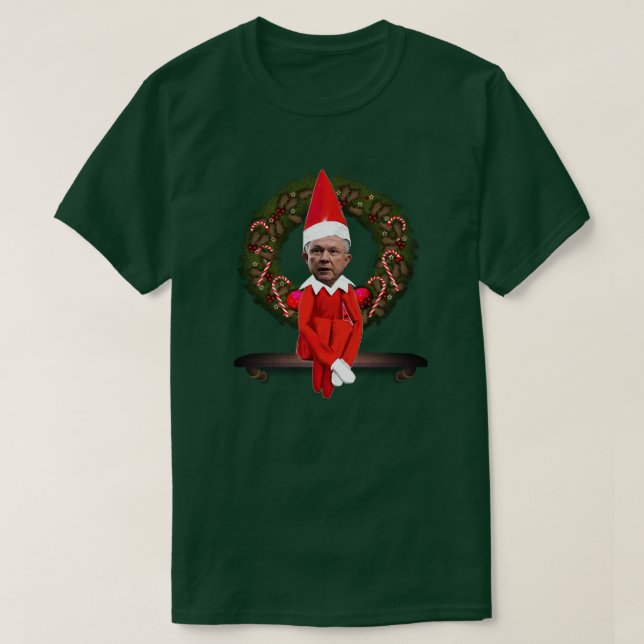 T-shirt Jeff Sessions en elfe de Noël (Design devant)