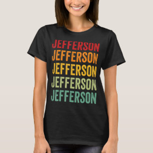 T-shirt Jefferson County Washington Rainbow Text Design