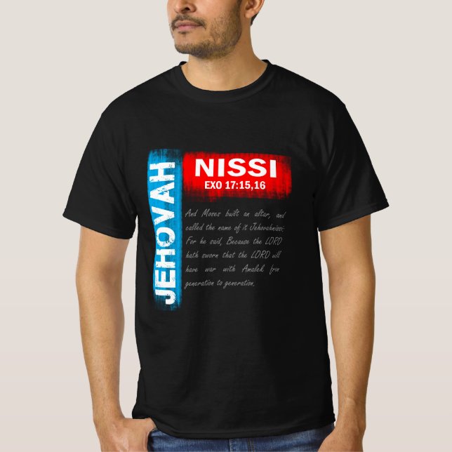 T-shirt Jéhovah Nissi - Dieu est ma bannière (Devant)