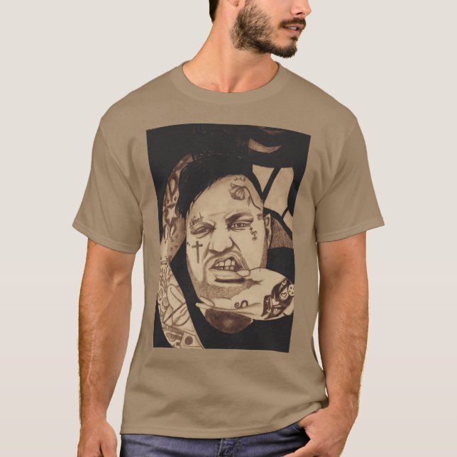 T-shirt Jelly Roll Hand Drawn Portrait retro (Devant)