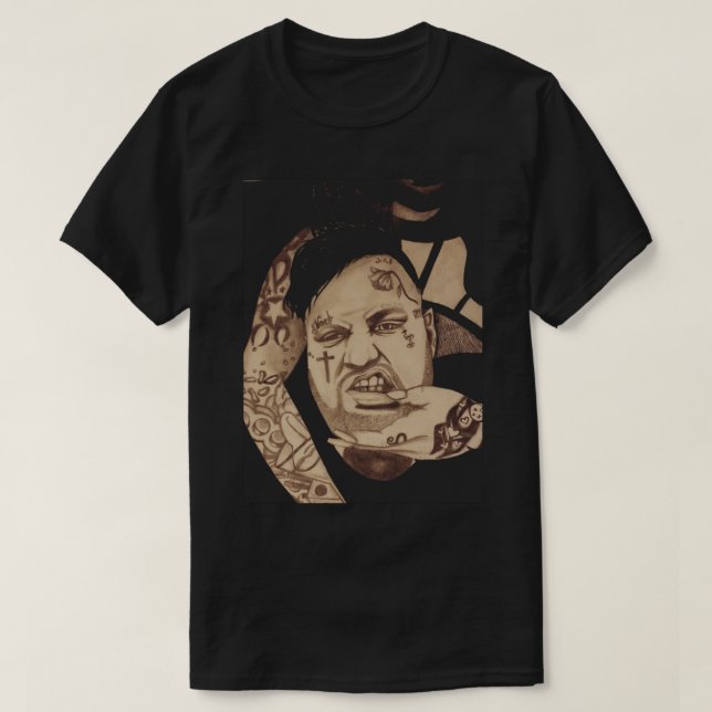 T-shirt Jelly Roll Portrait Dessiné À La Main (Design devant)