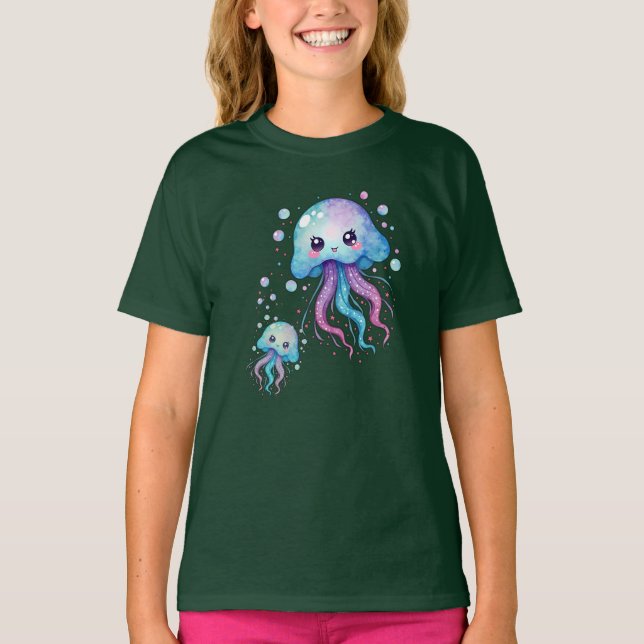 T-shirt Jellyfish Cute Kawaii (Devant)