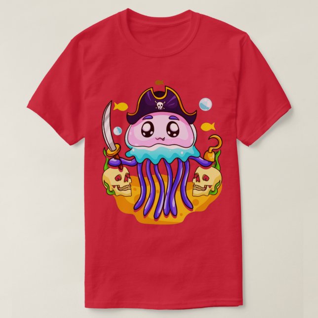 T-shirt Jellyfish Pirate Party (Design devant)