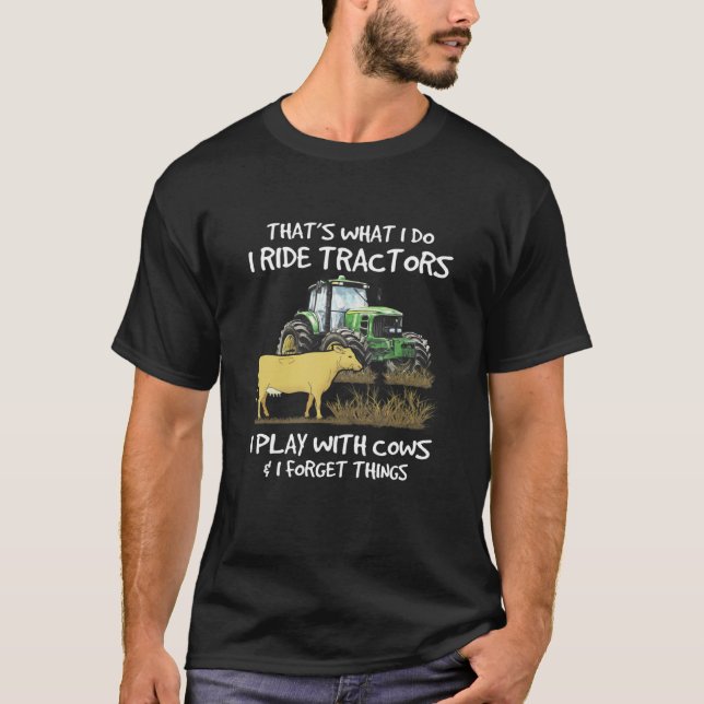 T-shirt J'Embarque Des Tracteurs, Je Joue Avec Des Vaches  (Devant)