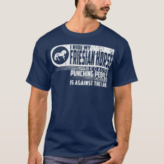 T-shirt J'Embarque Mon Amoureux Du Cheval Friésien Equestr