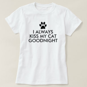 T-shirt J'embrasse toujours mon empreinte de patte noir de