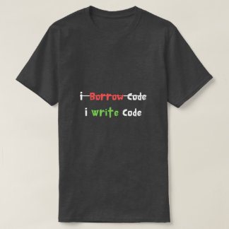 T-shirt J'Emprunte Code I Écrire Code Programmer Funny