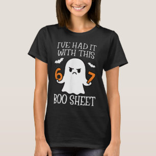 T-shirt J'en ai marre de cette feuille Boo 67 Mème Hallowe