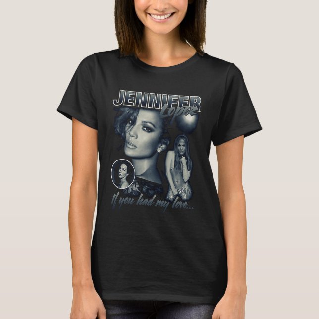 T-shirt Jennifer Lopez Bootleg Portrait (Devant)