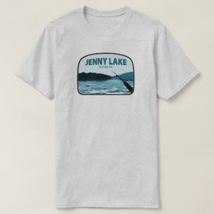 T-shirt Jenny Lake Wyoming Fishing Rod