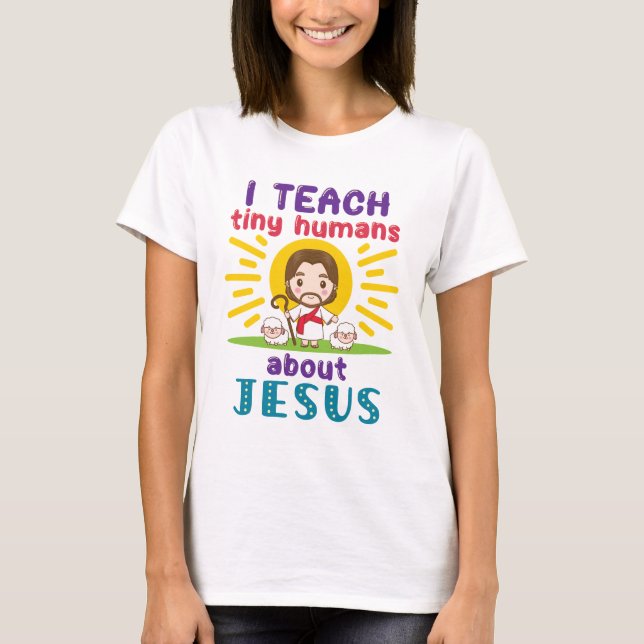 T-shirt J'Enseigne À Des Humains Minuscules Sur L'École Du (Devant)