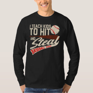 T-shirt J'enseigne aux enfants à frapper et à voler Baseb
