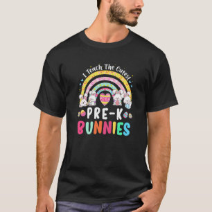 T-shirt J'Enseigne Bunnies Cutest Pré K Enseignant Boho Ar