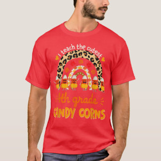 T-shirt J'Enseigne Cutest Candy Corns 4e année Enseignant