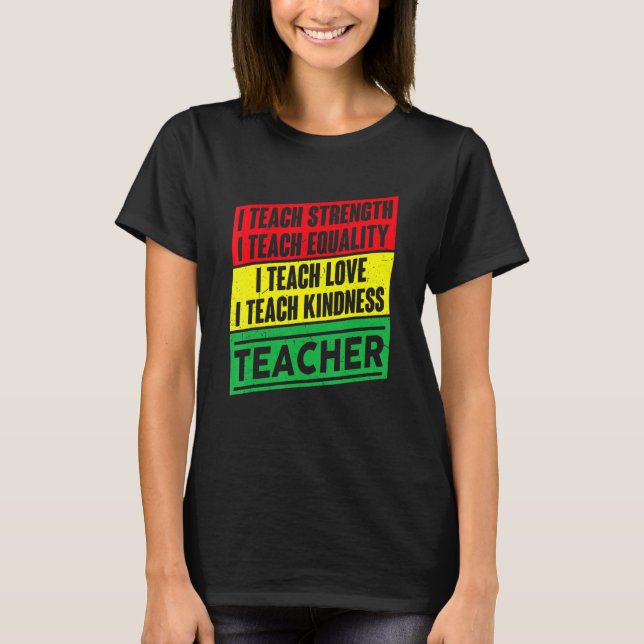 T-shirt J'Enseigne La Force Égalité Amour Gentillesse Ense (Devant)