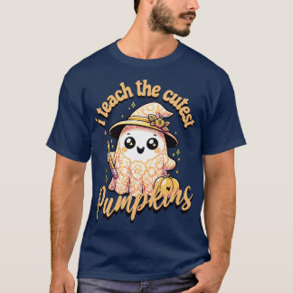 T-shirt j'enseigne le citrouille le plus gentil